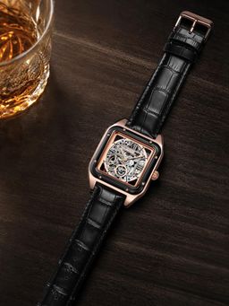 French Connection - Autronox Skeleton Dial Leather Automatic Watch - Rose Gold (FCA33BL) (M)