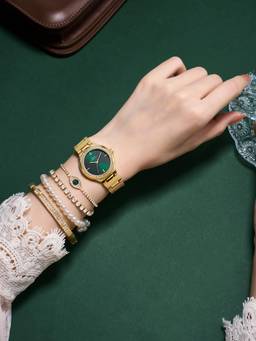 French Connection - Sunray Green Gold Watch With Bracelet (FCB37NGM) (M)