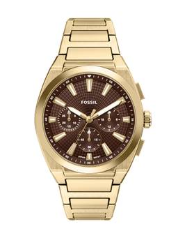 Fossil - Everett Gold Toned Men Quartz Brown Watch (FS6184) (M)