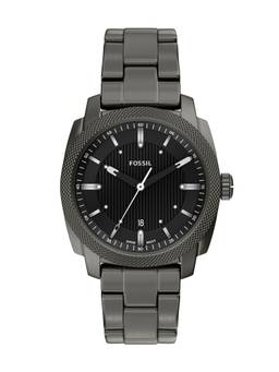 Fossil - Machine Gunmetal Toned Men Quartz Black Watch (FS6185) (M)