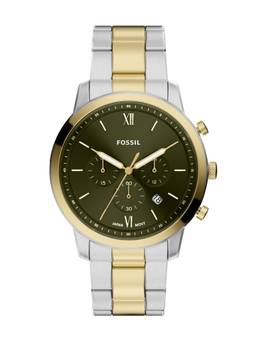 Fossil - Neutra Silver Toned Men Quartz Green Watch (FS6189) (S)