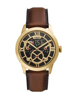 Fossil - Townsman Gold Toned Men Quartz Black Watch (FS6190) (M)