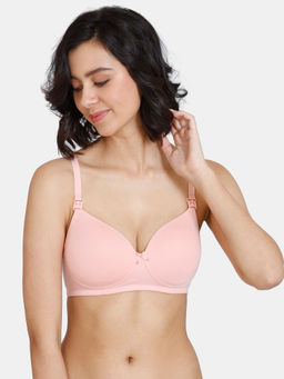 Zivame - Beautiful Basics Padded Non-wired 3-4th Coverage Maternitynursing Bra Peach Pearl Peach