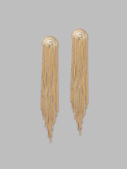 Globus - Gold Plated Geometric Drop Earring-3619397001