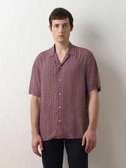Selected - Pink Printed Short Sleeves Shirt