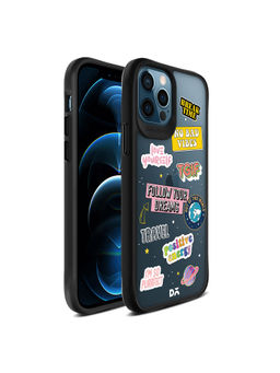 DailyObjects - Positivity Black Hybrid Clear Case Cover for iPhone 12 Pro Max 6.7 inch