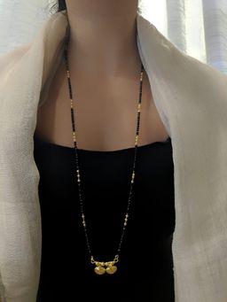Digital Dress Room - Long Gold Plated 2 Vati Tanmaniya Mangalsutra