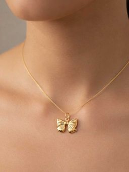 ZAISHA - Golden Bow 18K Gold Plated Necklace