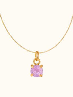 ZAISHA - Purple February Birthstone 18K Gold Plated Necklace