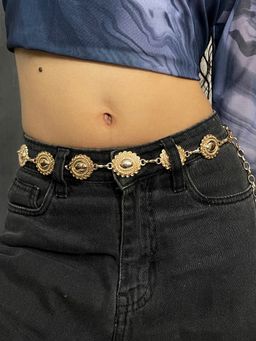 ISHKAARA - Rose Gold Sunlit Bloom Waist Chain