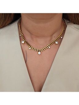 TAAHIRA JEWELLERY - Classic Gold Plated Box Chain Necklace