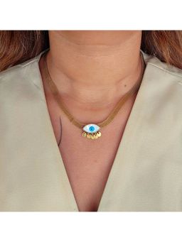 TAAHIRA JEWELLERY - Classic Women's Golden Evil Eye Necklace