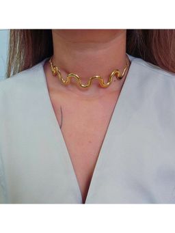 TAAHIRA JEWELLERY - Stylish Gold Plated Chain Necklace
