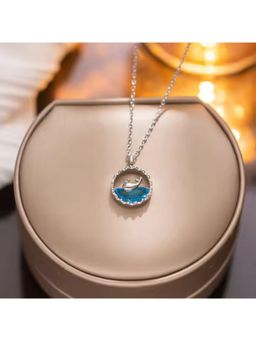 Jazz and Sizzle - Silver Plated Stainless Steel Ocean Chain Necklace