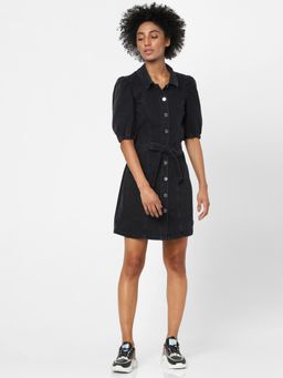 ONLY - Women Solid Black Dress