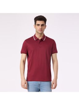 Pepe Jeans - Men Maroon Solid Polo T-Shirt