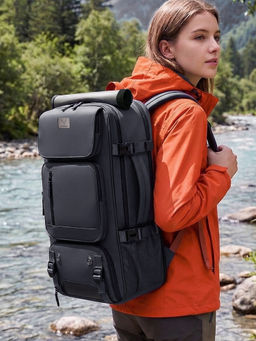 REDHORNS - Black Multifunctional 3-In-1 Anti-Theft Handbag/Multi-Purpose Travel Backpack