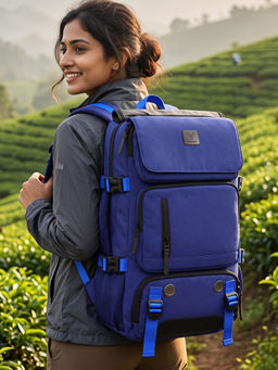 REDHORNS - Navy Blue Multifunctional 3-In-1 Travel Anti-Theft Handbag Multi-Purpose Backpack