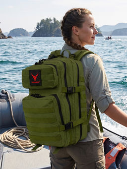 REDHORNS - Green Army Tactical 52L Multiple Pocket Trekking Rucksack Military Backpack Travel