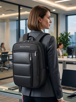 REDHORNS - Black 2-In-1 Convertible Bag 15.6 Inch Backpack