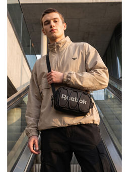 Reebok - Black Polyester Solid 1 Sling Bag With Detachable Strap