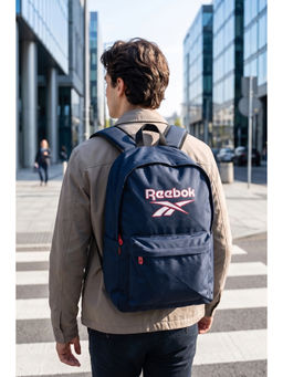 Reebok - Navy Blue Polyester Solid 1 Backpack