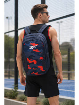 Reebok - Navy Blue Polyester Solid 1 Backpack