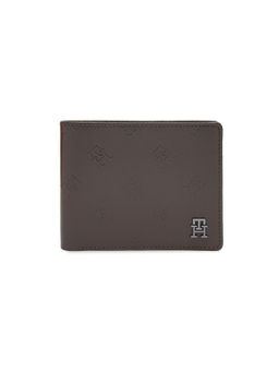 Tommy Hilfiger - Men Global Coin Leather Wallet Borculo - Brown Rfid Protected
