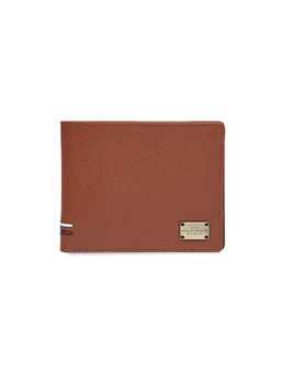 Tommy Hilfiger - Men Global Coin Leather Wallet Geleen - Tan Rfid Protected