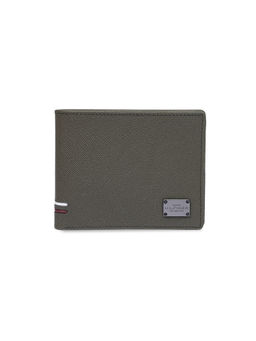 Tommy Hilfiger - Men Slim fold Leather Wallet Geleen - Olive Rfid Protected