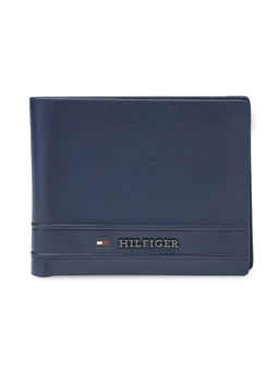 Tommy Hilfiger - Men Global Coin Leather Wallet Liard - Navy Rfid Protected