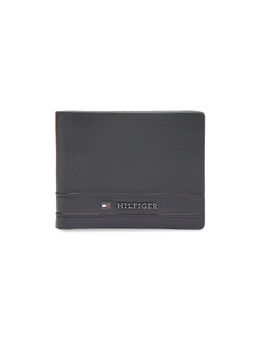 Tommy Hilfiger - Men Slim fold Leather Wallet Liard - Grey Rfid Protected