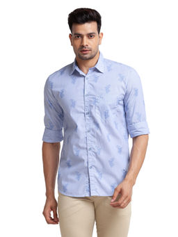 Parx - Medium Blue Casual Shirt