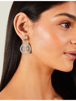 Accessorize London - Womens Blue Boho Drop Earrings