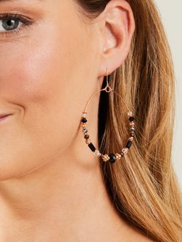 Accessorize London - Womens Black Large Beaded Earrings