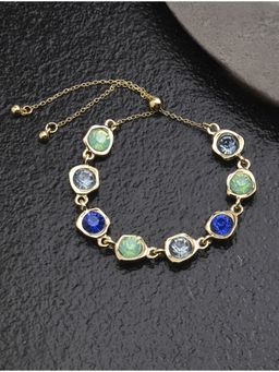 Accessorize London - Womens Green Molten Gem Bracelet