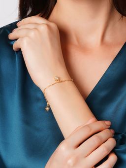 Accessorize London - Womens Gold Starburst Station Bracelet