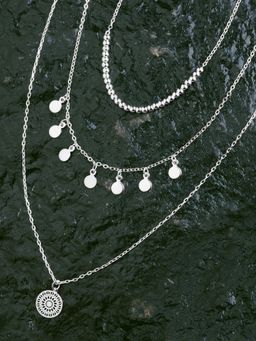 Accessorize London - Womens Silver Filigree Drop Detail Layered Necklace