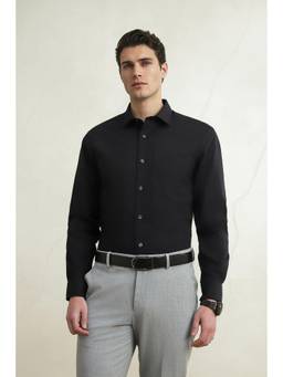 Louis Philippe - Men Black Classic Fit Full Sleeves Casual Shirt