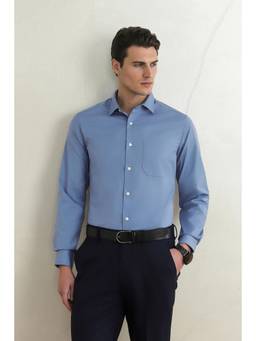 Louis Philippe - Men Blue Classic Fit Full Sleeves Casual Shirt