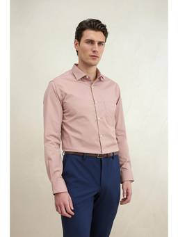 Louis Philippe - Men Pink Classic Fit Full Sleeves Casual Shirt