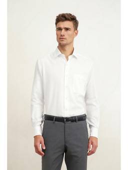 Louis Philippe - Men White Classic Fit Full Sleeves Formal Shirt