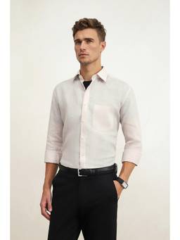 Louis Philippe - Men Pink Classic Fit Full Sleeves Casual Shirt