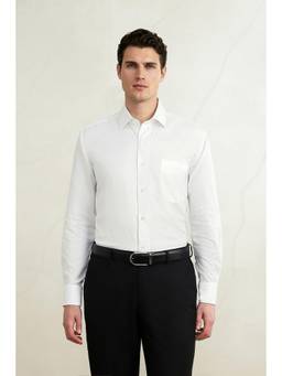 Louis Philippe - Men White Classic Fit Full Sleeves Formal Shirt