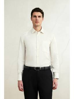 Louis Philippe - Men Off White Lx-Cl-Classic Full Sleeves Formal Shirt
