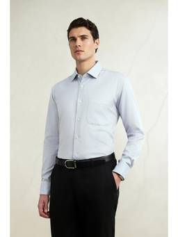 Louis Philippe - Men Light Blue Lx-Cl-Classic Full Sleeves Formal Shirt