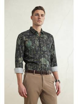 Louis Philippe - Men Multi Slim Fit Printed Full Sleeves Casual Shirt