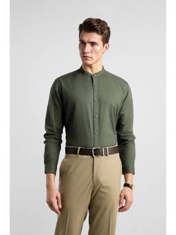 Van Heusen - Men Olive Slim Fit Full Sleeves Formal Shirt