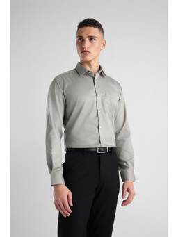 Van Heusen - Men Light Grey Custom Fit Full Sleeves Formal Shirt