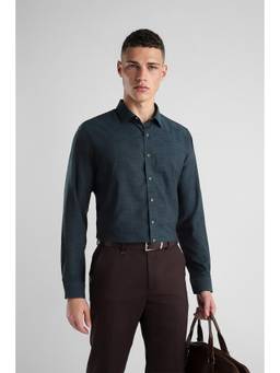 Van Heusen - Men Navy Slim Fit Full Sleeves Formal Shirt